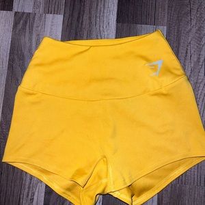 gymshark yellow shorts